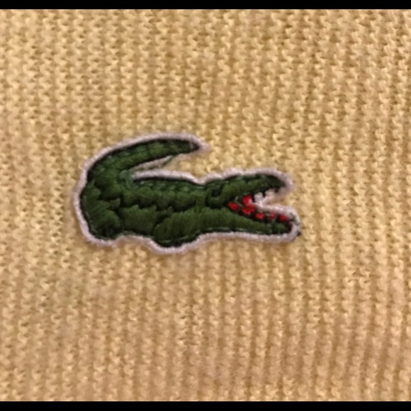 Yellow Izod Lacoste V neck pullover sweater - Picture 5 of 7